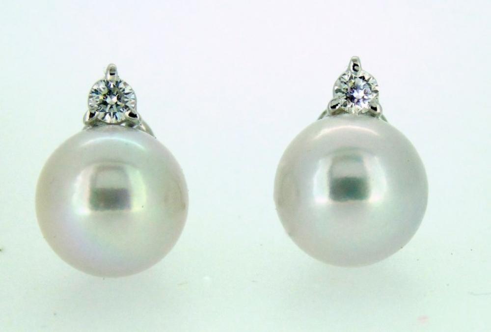 Orecchini perle Australiane e brillanti cod. 4756T